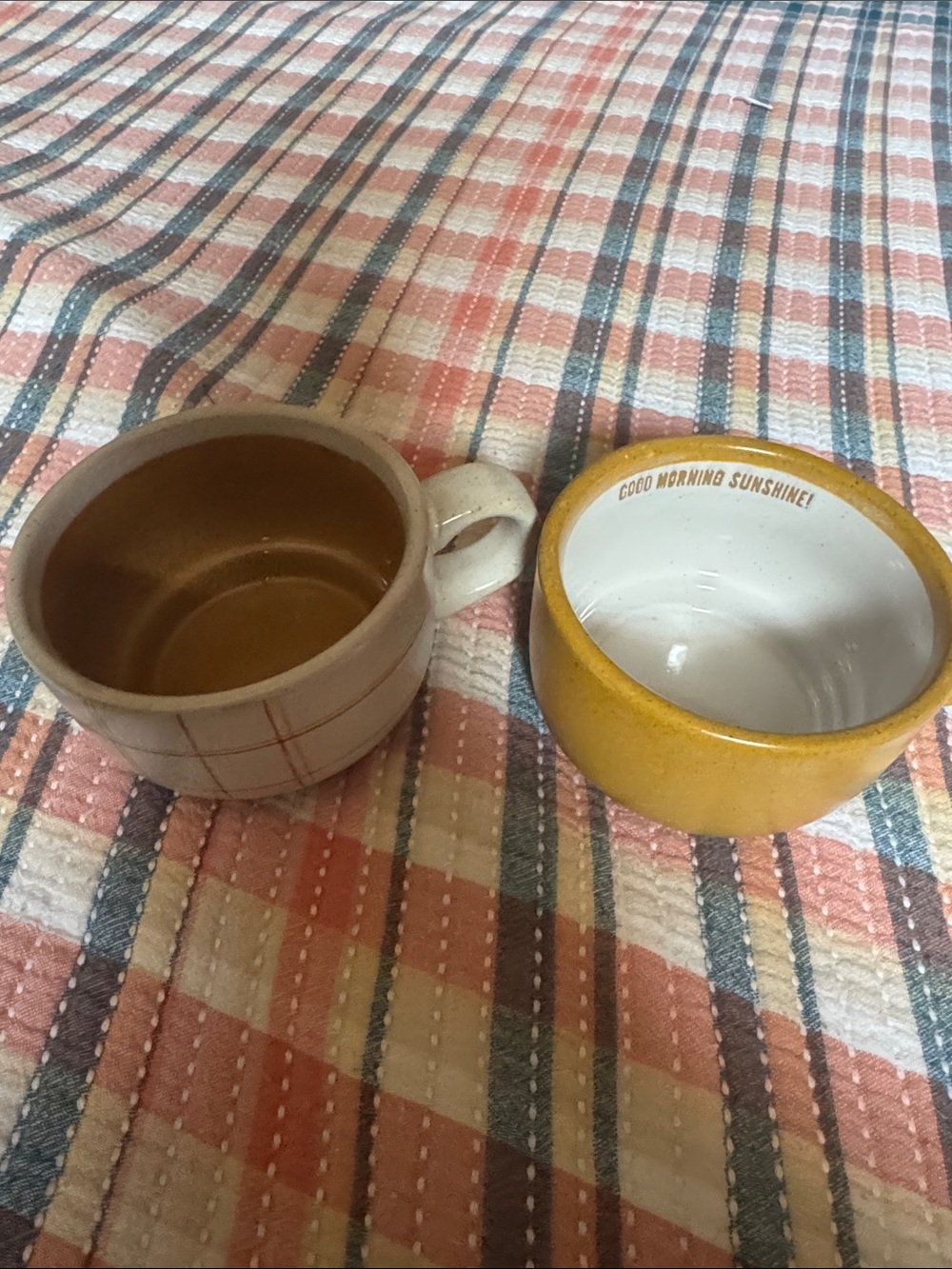 Hearth & Hand Yellow and Beige Stoneware Mug and Bowl Set
